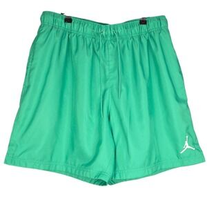 Air Jordan Men's Swim Trunks Green Board Shorts Elastic Waist Drawstring XXL